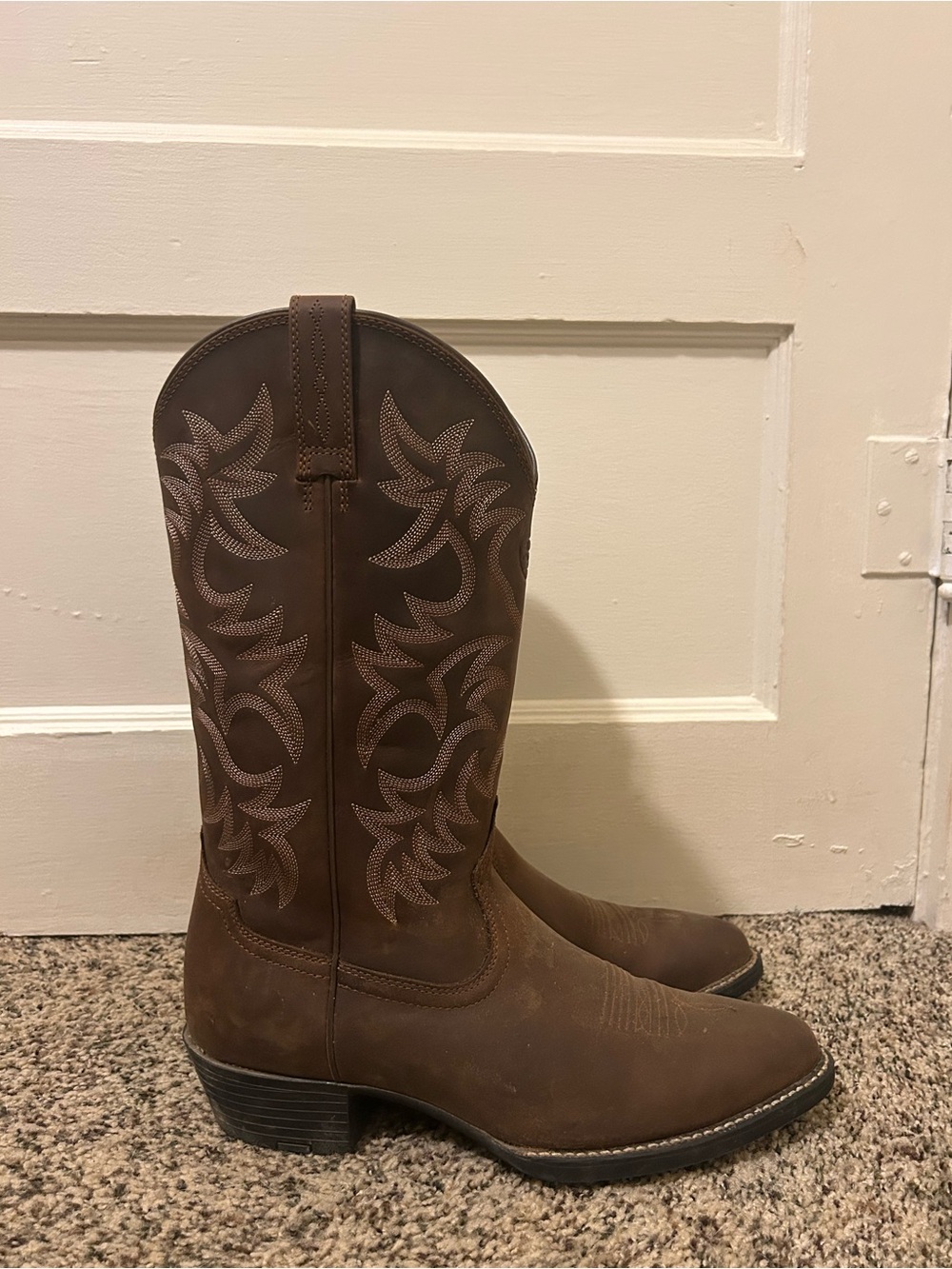 Ariat Brown Heritage Round R Toe Western Cowboy Boots
